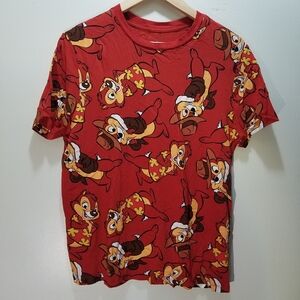 Disney Burnt Red Chip 'n' Dale Rescue Rangers Short Sleeved Shirt Women's Large